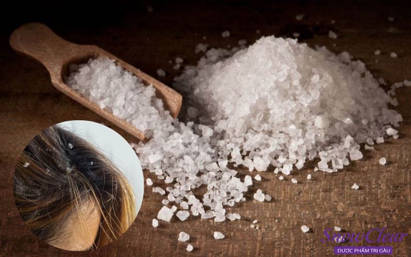 Sử dụng hạt muối trị gàu