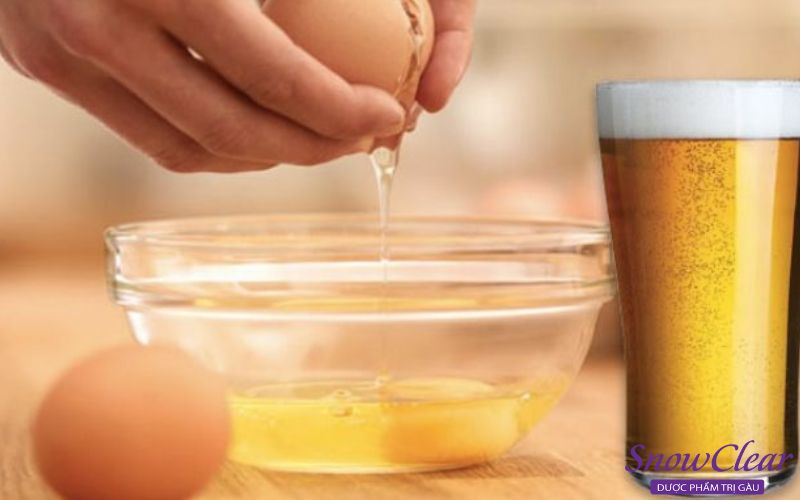 Điều trị gàu bằng trứng gà và bia