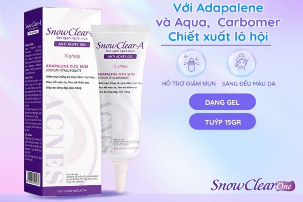 Gel trị mụn SnowClear-A tuýp 15g