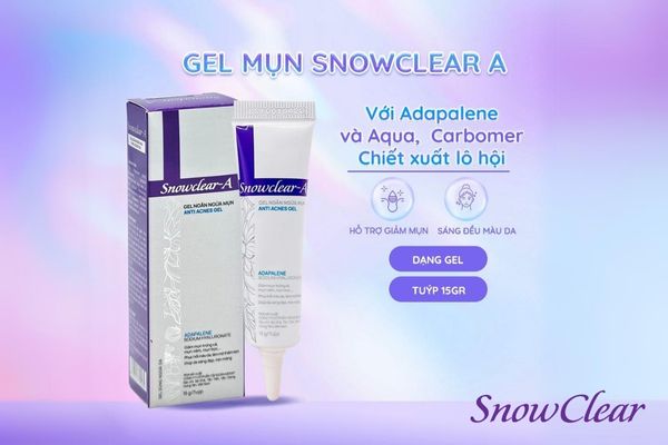 Gel trị mụn SnowClear chứa Aloe vera, Adapalene, Sodium hyaluronate