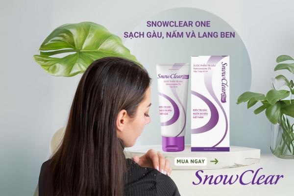 Sử dụng dầu gội SnowClear giúp tóc sạch gàu nấm