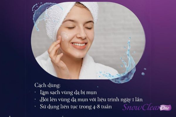 Hướng dẫn sử dụng gel trị mụn SnowClear-A