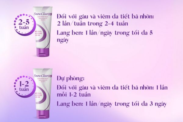 Liều dùng sử dụng dầu gội snowclear one trị gàu