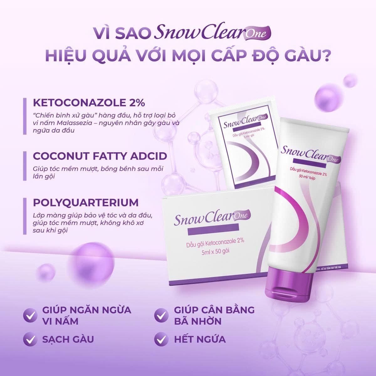 Dầu gội trị gàu SnowClear tuýp 100ml